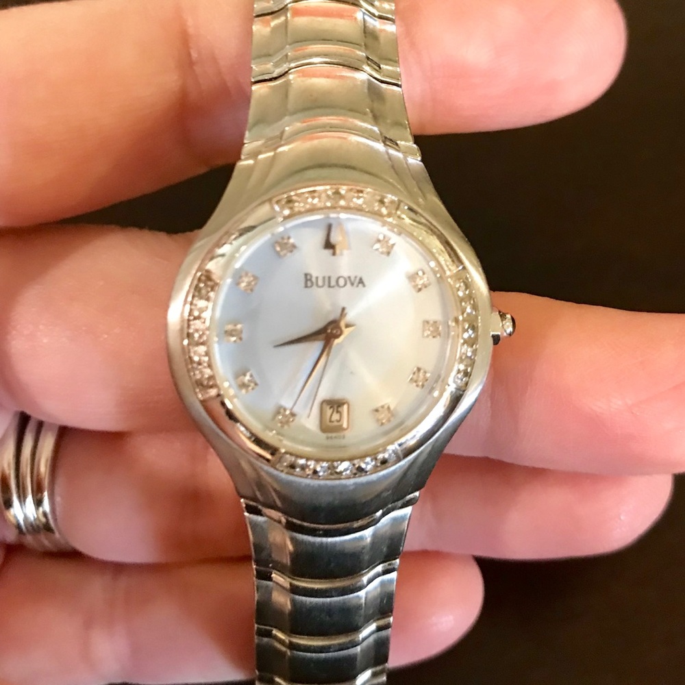 COPY - Bulova watch with diamond accents